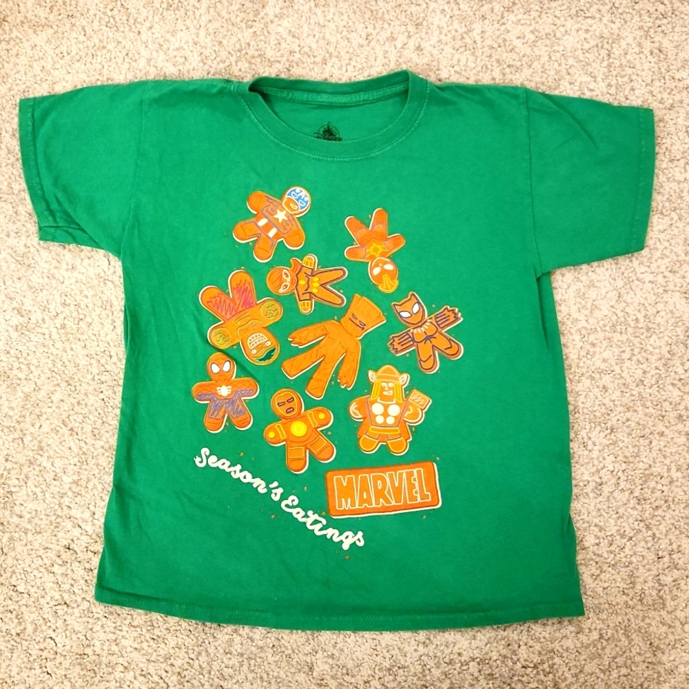 Seasons Eatings Marvel Gingerbread Men shirt S